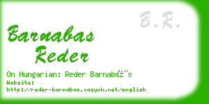barnabas reder business card